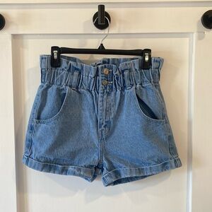 GOGO JEANS denim paper bag waist shorts